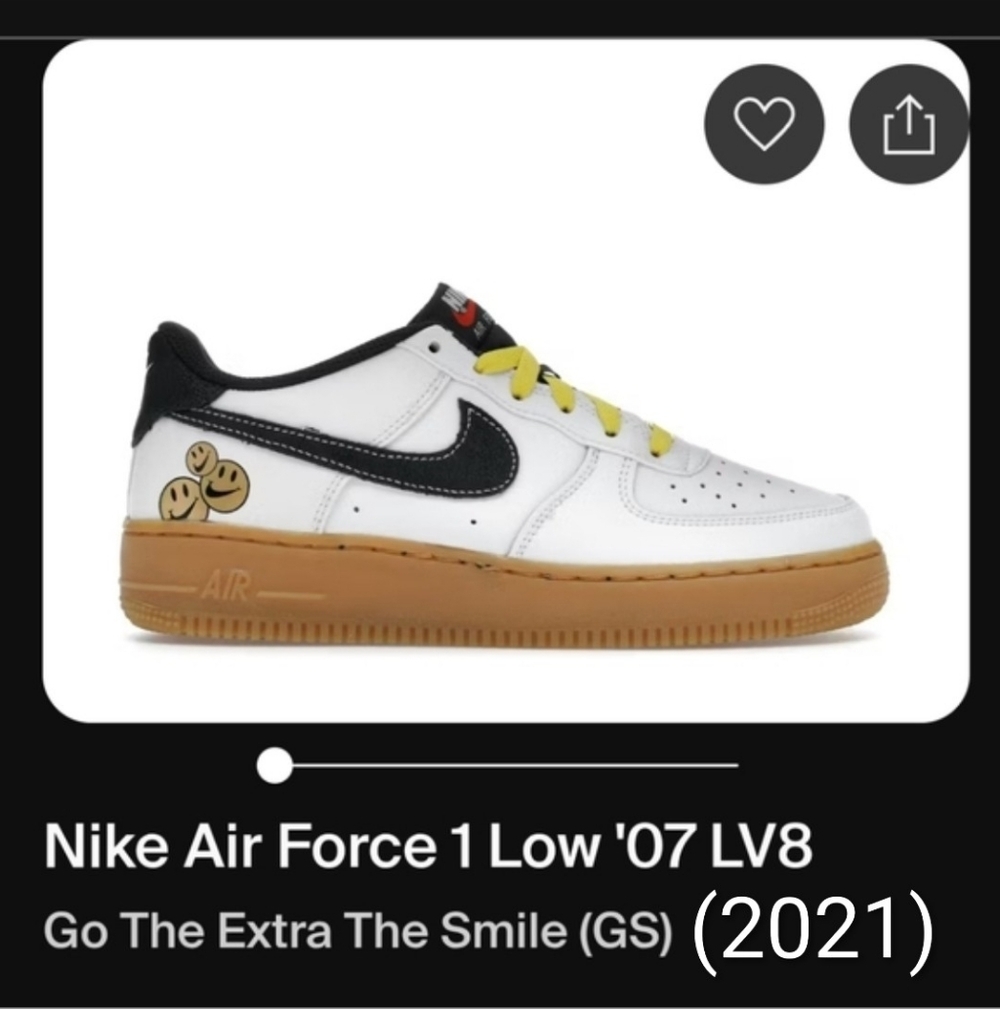 Nike Air Force 1 Low '07 LV8 Go The Extra Smile (2021) (GS) Boy 5Y Girl 6.5 EUC